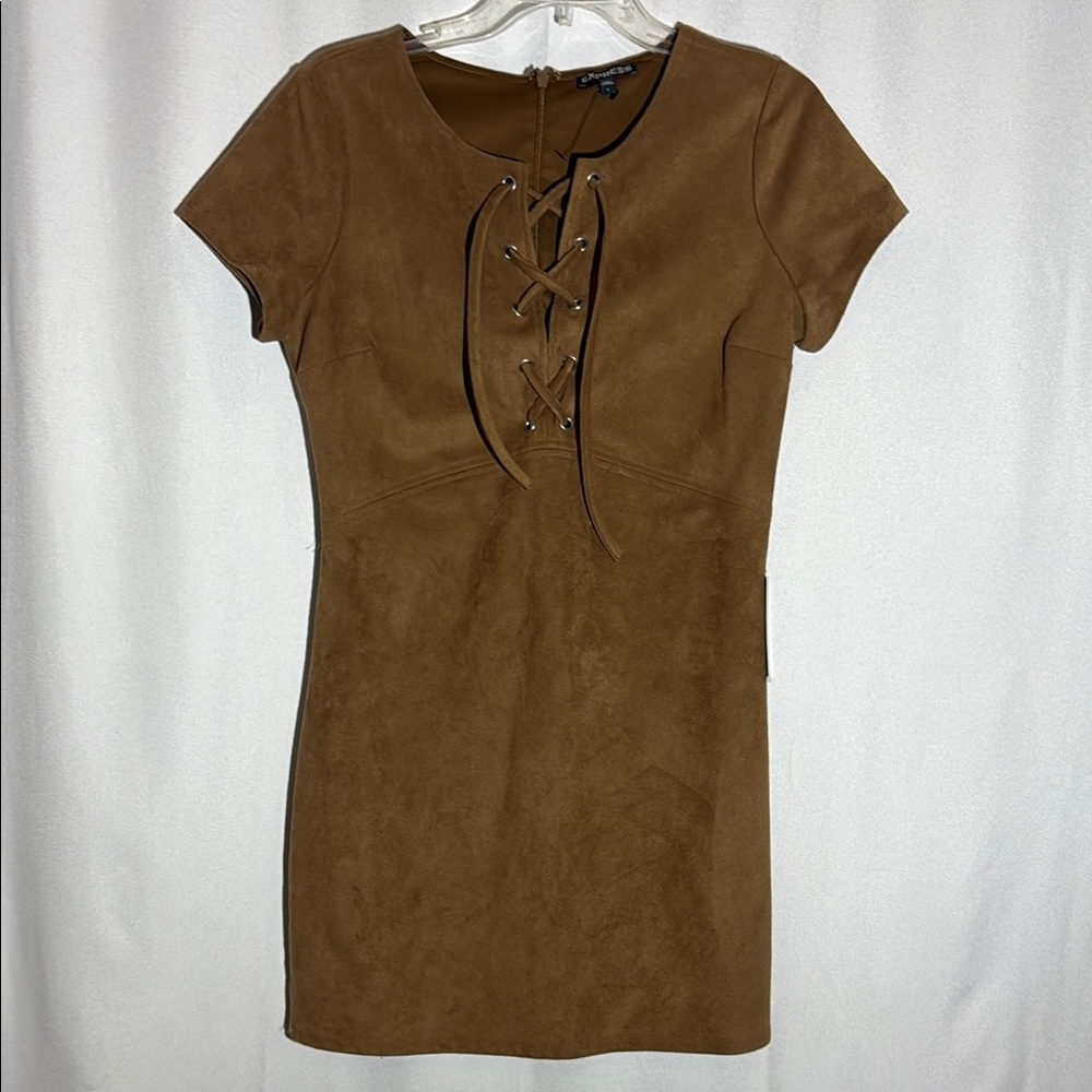 Ultra Suede Lace-Up Dress